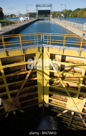 Seneca Falls, New York Kanalschleuse Stockfoto