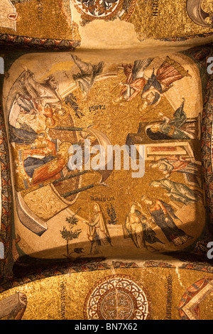 Darstellung der Maria in den Tempel, Mosaik, Chora Museum, auch bekannt als Kariye Muzesi, Edirnekapi, Istanbul, Türkei Stockfoto