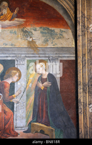 Ein Gemälde in Öl von der Madonna im Pantheon in Rom, Italien Stockfoto