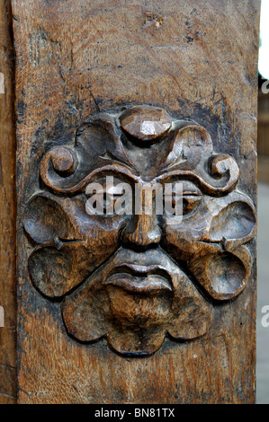 Detail des Bildschirms in Abtei Dore, Herefordshire, England, UK Stockfoto