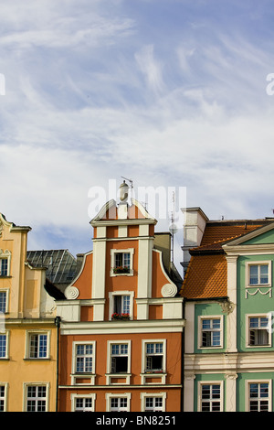 Marktplatz-Gebäuden in Breslau (Polen) Stockfoto