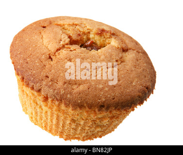 Dessert-süße Kuchen-Closeup auf weißem Hintergrund Stockfoto