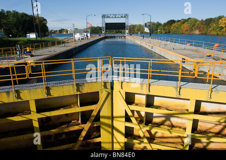 Seneca Falls, New York Kanalschleuse Stockfoto