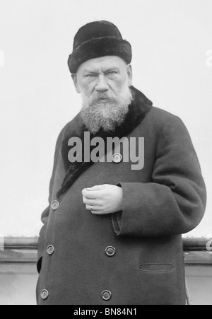 Russischer Schriftsteller Leo Tolstoy (1828-1910) - Autor von Krieg und Frieden und gilt als einer der größten jemals Romanciers. Stockfoto