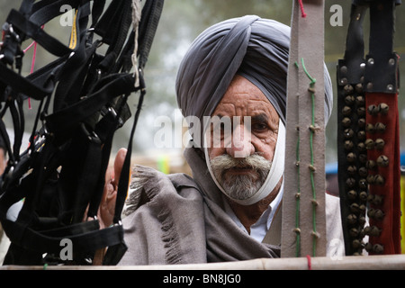 Fair Maghi Mela Punjab Mukstar Indien Sikh Pferd Stockfoto