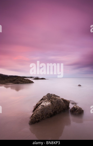 Das Sunset Whitsand Bay Cornwall Stockfoto