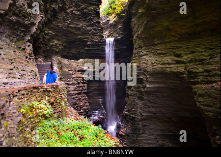 Cavern Cascade Watkins Glen State Park Finger Lakes Region New York See Seneca Stockfoto