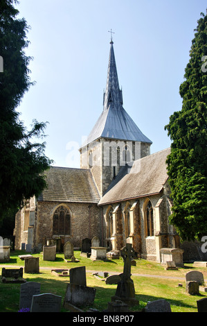 St.Helen der Kirche, High Street, Wheathampstead, Hertfordshire, England, Vereinigtes Königreich Stockfoto