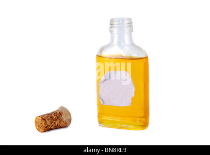 Ein altes verkorkt Medizinfläschchen wieder weiß Stockfoto