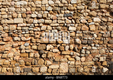 Alte Steinmauer in Faro, Portugal Stockfoto