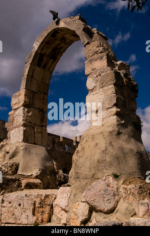 Innenhof der Turm Davids, auch bekannt als das Jerusalem Zitadelle in th alte Stadt Ost-Jerusalem Israel Stockfoto