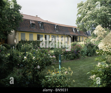 Goethe-Haus, Weimar, Deutschland. Johann Wolfgang von Goethe-Haus, wo er von 1775 bis 1832 lebte. Blick vom Garten. Stockfoto