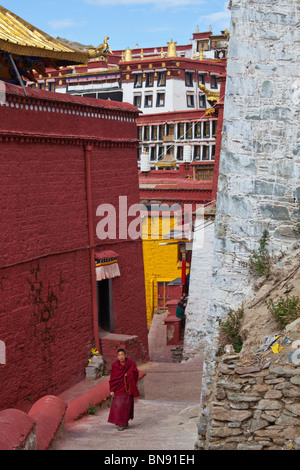 Das Kloster Ganden in der Nähe von Lhasa, Tibet Stockfoto