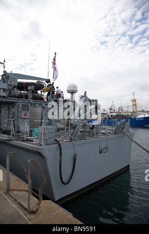 Heck des HMS Bangor Liegeplatz im Hafen von bangor Stockfoto