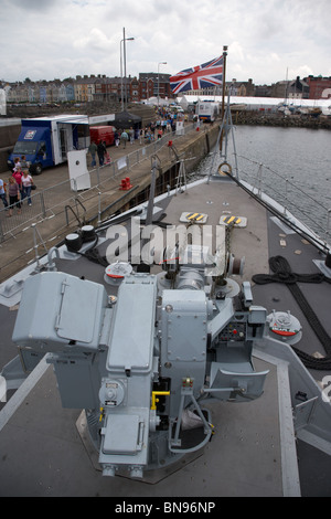 Oerlikon-30mm-KCB-Kanone auf DS-30 b Berg HMS Bangor Stockfoto