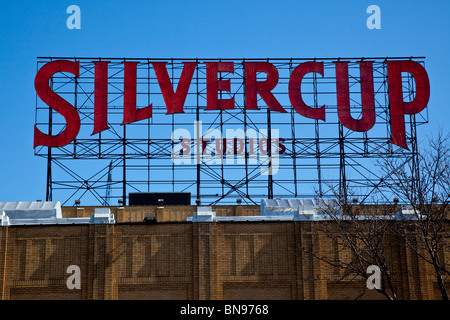 Silvercup Studios Zeichen in Queens, New York City Stockfoto