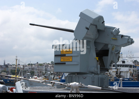 Oerlikon-30mm-KCB-Kanone auf DS-30 b Berg HMS Bangor Stockfoto