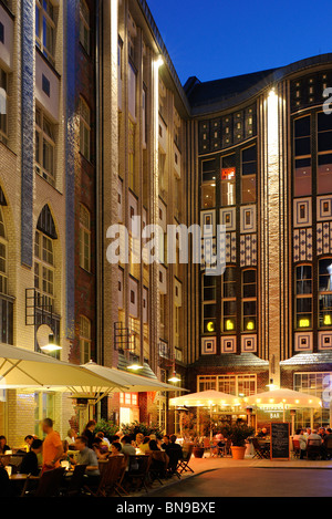 Hackesche Hoefe Höfe in der Nacht, Rosenthaler Straße, Spandauer Vorstadt, Mitte Bezirk, Berlin, Deutschland, Europa Stockfoto