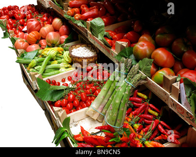 Gemüse Marktstand Stockfoto