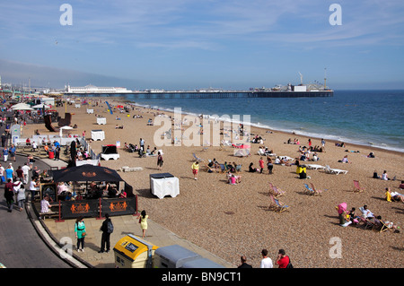 Strand und Pier anzeigen, Brighton, East Sussex, England, Vereinigtes Königreich Stockfoto