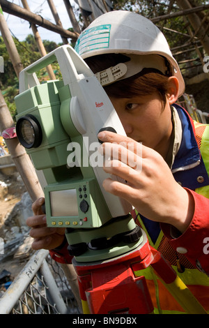 Sie nehmen Wasser Kammer Tank Bau Hongkong Stockfoto