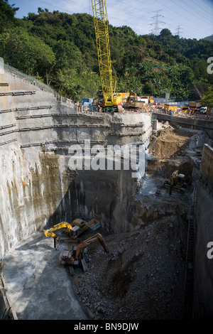 Sie nehmen Wasser Kammer Tank Bau Hongkong Stockfoto