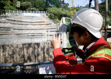 Sie nehmen Wasser Kammer Tank Bau Hongkong Stockfoto