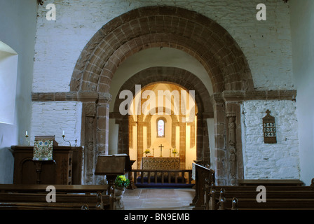 St. Maria und St. David Kirche, Kilpeck, Herefordshire, England, UK Stockfoto