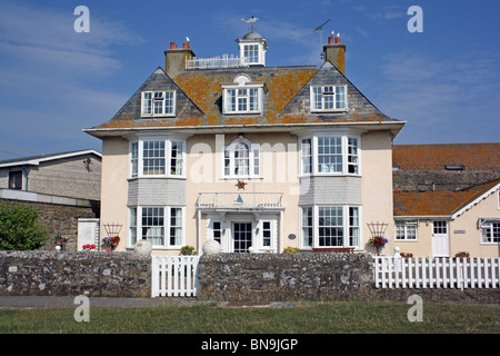 Elegantes Haus am Meer in West Bay, Bridport. Stockfoto