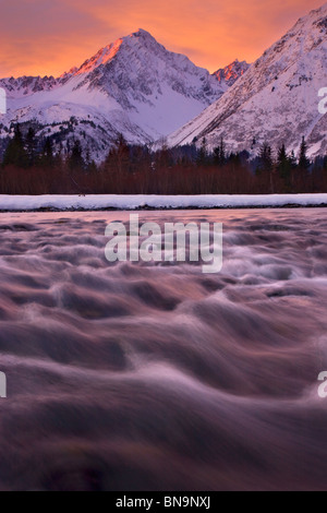 Resurrection River, Seward, Alaska. Stockfoto