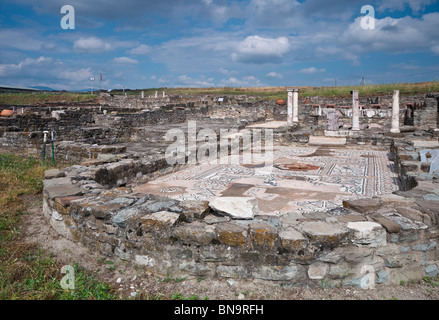 Der Palast des Polycharmos in Stobi, Republik von Mazedonien. Anfang 4. Jh. n. Chr.. Stockfoto