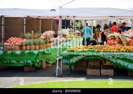 Kahului Einkaufszentrum Bauernmarkt in Lahaina, Maui, Hawaii Stockfoto