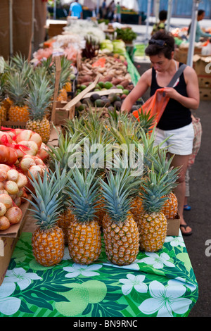 Kahului Einkaufszentrum Bauernmarkt in Lahaina, Maui, Hawaii Stockfoto