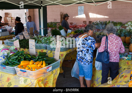 Kahului Einkaufszentrum Bauernmarkt in Lahaina, Maui, Hawaii Stockfoto