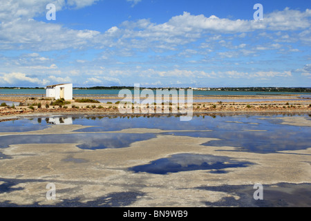 Ses Salines Formentera Saline Horizont Balearen Stockfoto