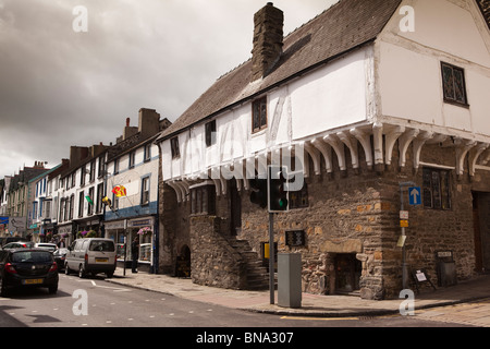 Wales, Gwynedd, Conway, Castle Street, Aberconwy House, 14. Jahrhundert Kaufmannshaus (NT) Stockfoto