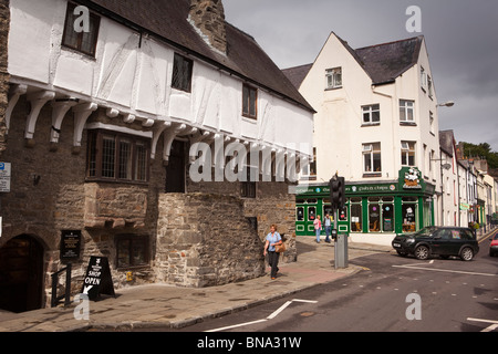 Wales, Gwynedd, Conway, Castle Street, Aberconwy House, 14. Jahrhundert Kaufmannshaus (NT) Stockfoto