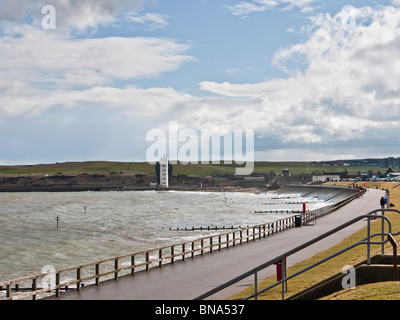 Aberdeen Strand und Promenade in Winter, Aberdeenshire, Schottland, UK Stockfoto