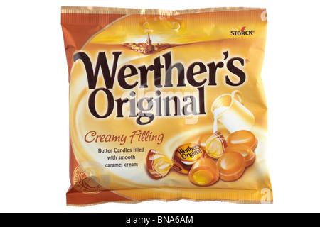 Tasche von Werthers original Butter Bonbons Stockfoto