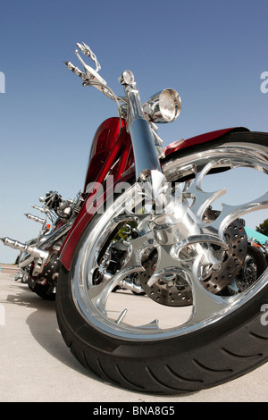 Nahaufnahme von einem high-Power-Motorrad Stockfoto