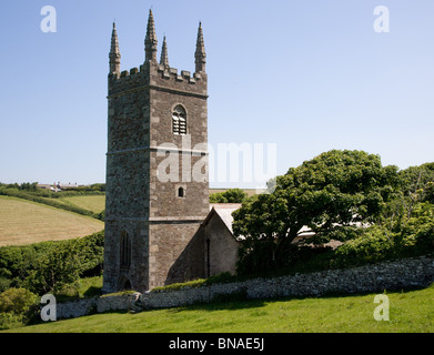 Kirche von Morwenna und St. Johannes der Täufer in Morwenstow auf der Nord-Cornish Küste einmal die Kirche des exzentrischen Rev R J Hawker Stockfoto