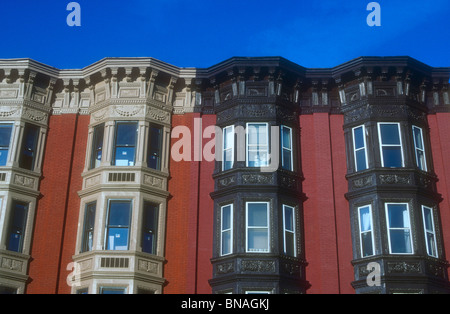 Reihenhäuser in New York City Stockfoto