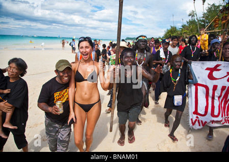 Boracay, Aklan, Philippinen. Boracay ist die Top-Strand-Destination in den Philippinen und gehört zu den Top in der Welt. Stockfoto