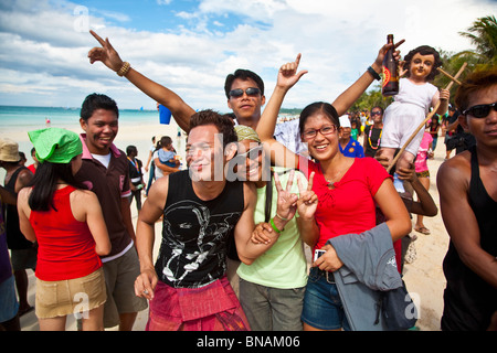 Boracay, Aklan, Philippinen. Boracay ist die Top-Strand-Destination in den Philippinen und gehört zu den Top in der Welt. Stockfoto