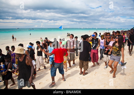 Boracay, Aklan, Philippinen. Boracay ist die Top-Strand-Destination in den Philippinen und gehört zu den Top in der Welt. Stockfoto