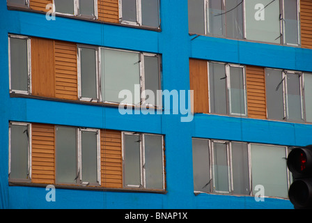 Alte Wohnungen renoviert in Manchester. Stockfoto