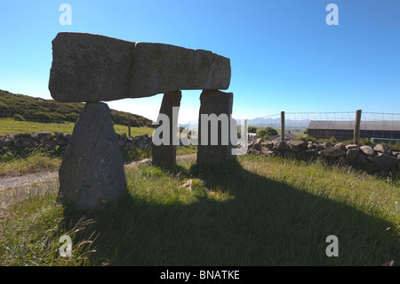 Legananny Dolmen, Slieve Croom, County Down, Nordirland, Vereinigtes Königreich Stockfoto