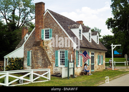 Die Kolonialzeit Cole Digges House wurde in den frühen 1700er Jahren erbaut und zuletzt gesehen hat als ein Restaurant an der Hauptstraße in Yorktown, Virginia.fa verwenden Stockfoto