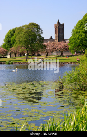 Carlingwark Loch und Park, Castle Douglas, Dumfries und Galloway, Schottland an einem Frühlingstag. Stockfoto