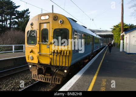 S-Bahn, Elektrischer Triebzug, Takapu Road Station, Tawa, Wellington, Nordinsel, Neuseeland Stockfoto